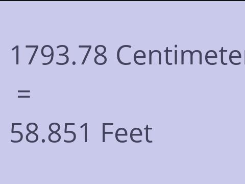 1793.78 CM TO FEET