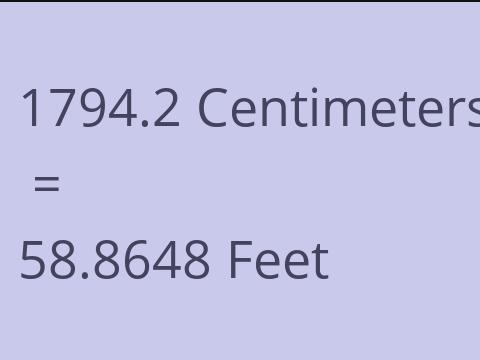 1794.2 CM TO FEET