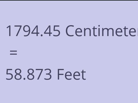 1794.45 CM TO FEET