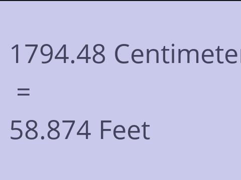 1794.48 CM TO FEET