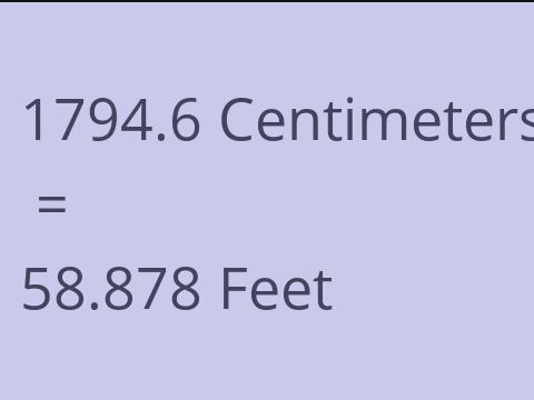 1794.6 CM TO FEET