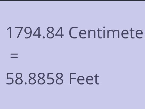 1794.84 CM TO FEET