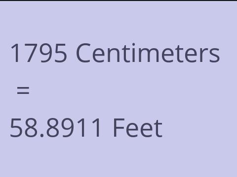 1795 CM TO FEET