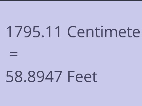 1795.11 CM TO FEET