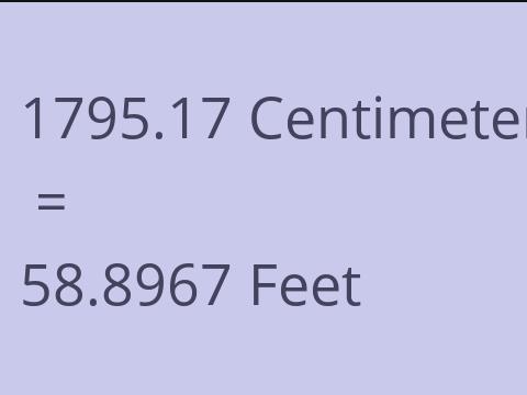 1795.17 CM TO FEET