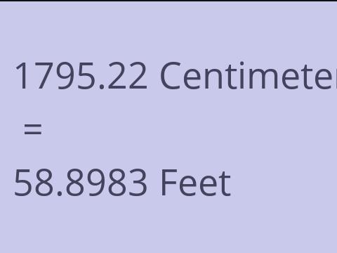 1795.22 CM TO FEET