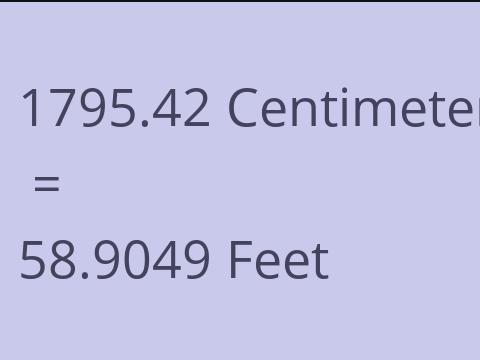 1795.42 CM TO FEET