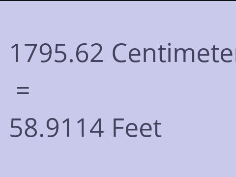 1795.62 CM TO FEET