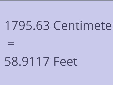 1795.63 CM TO FEET