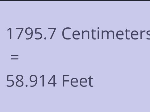 1795.7 CM TO FEET