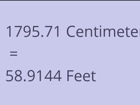 1795.71 CM TO FEET