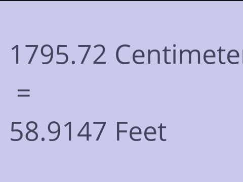 1795.72 CM TO FEET