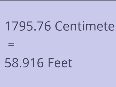 1795.76 CM TO FEET