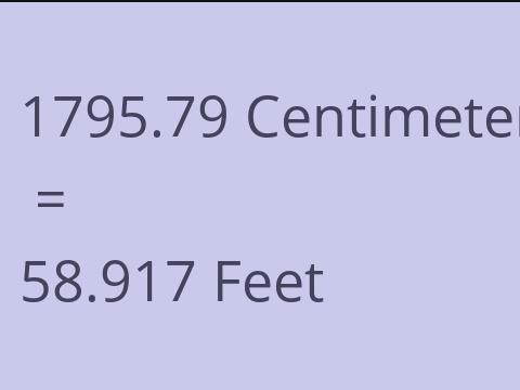 1795.79 CM TO FEET