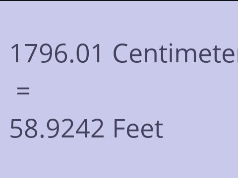 1796.01 CM TO FEET