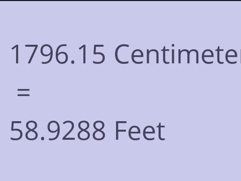 1796.15 CM TO FEET