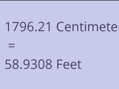 1796.21 CM TO FEET