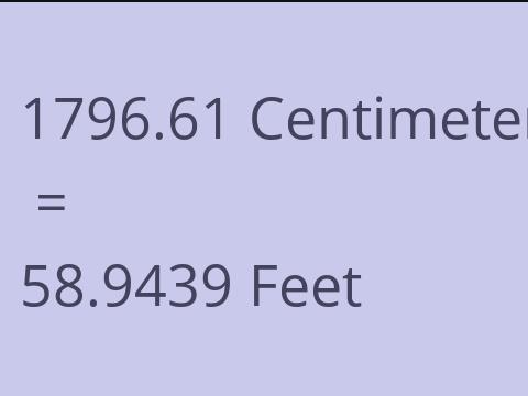 1796.61 CM TO FEET