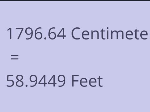 1796.64 CM TO FEET