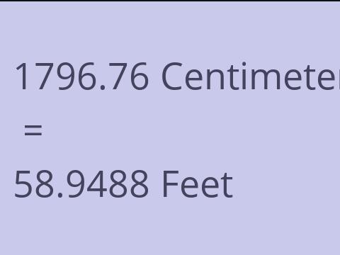 1796.76 CM TO FEET