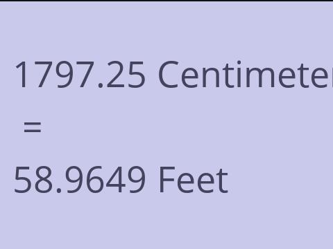 1797.25 CM TO FEET