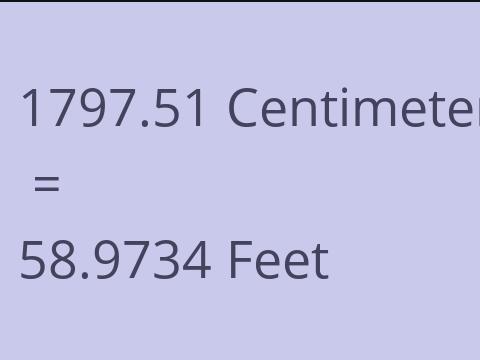 1797.51 CM TO FEET