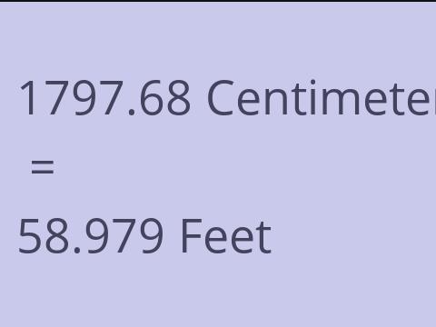 1797.68 CM TO FEET