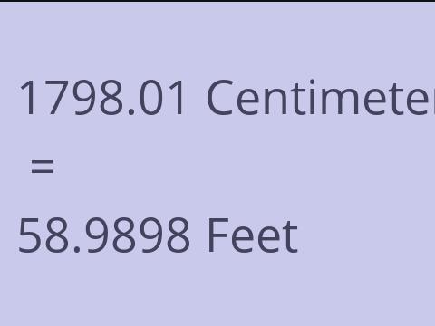 1798.01 CM TO FEET