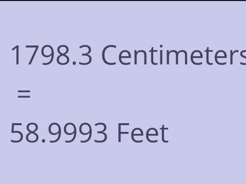 1798.3 CM TO FEET