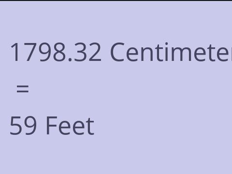 1798.32 CM TO FEET