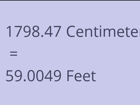 1798.47 CM TO FEET