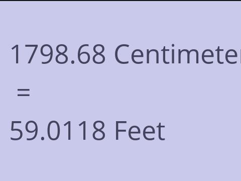 1798.68 CM TO FEET