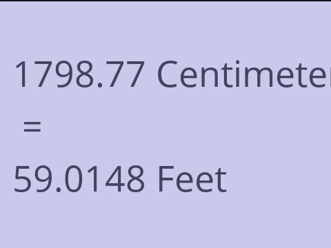 1798.77 CM TO FEET