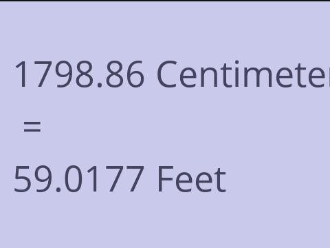 1798.86 CM TO FEET