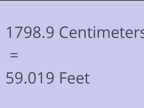 1798.9 CM TO FEET