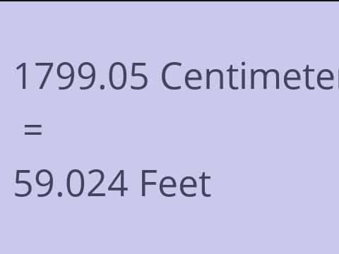 1799.05 CM TO FEET