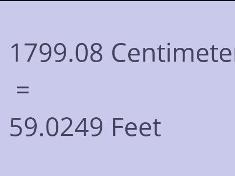 1799.08 CM TO FEET