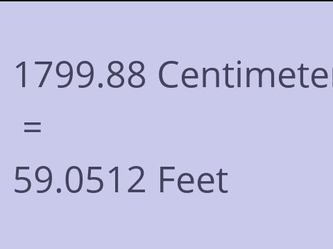 1799.88 CM TO FEET