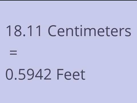 18.11 CM TO FEET