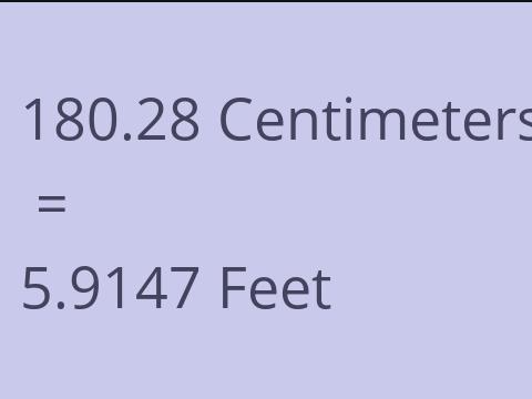 180.28 CM TO FEET