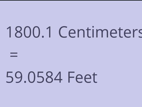 1800.1 CM TO FEET