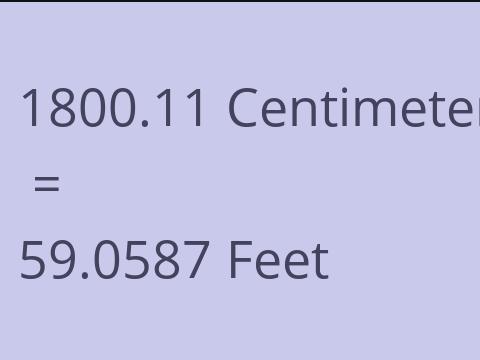 1800.11 CM TO FEET