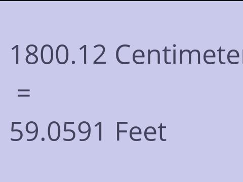 1800.12 CM TO FEET