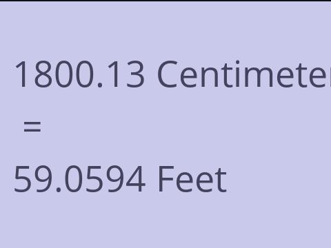 1800.13 CM TO FEET