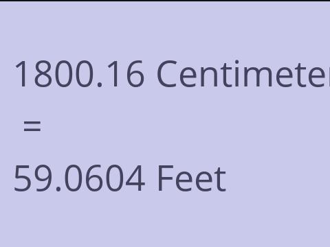 1800.16 CM TO FEET