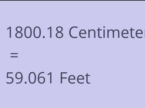 1800.18 CM TO FEET