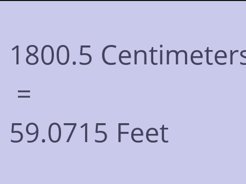 1800.5 CM TO FEET