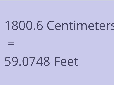 1800.6 CM TO FEET