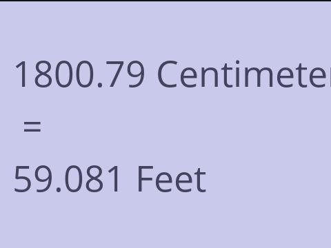 1800.79 CM TO FEET