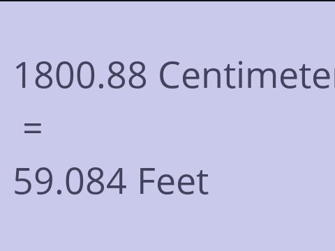 1800.88 CM TO FEET